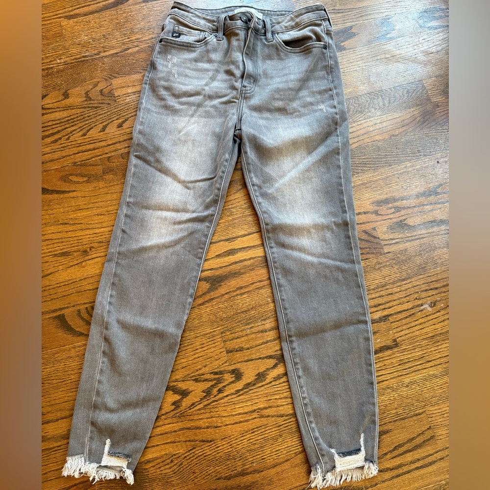 KanCan Gray Skinny Jeans with Faded Wash